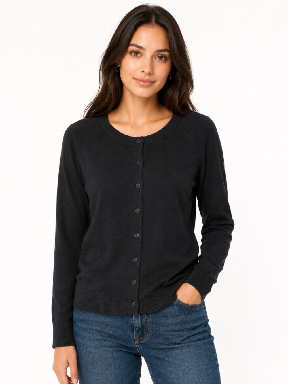 Banana Republic Black Button Front Cardigan